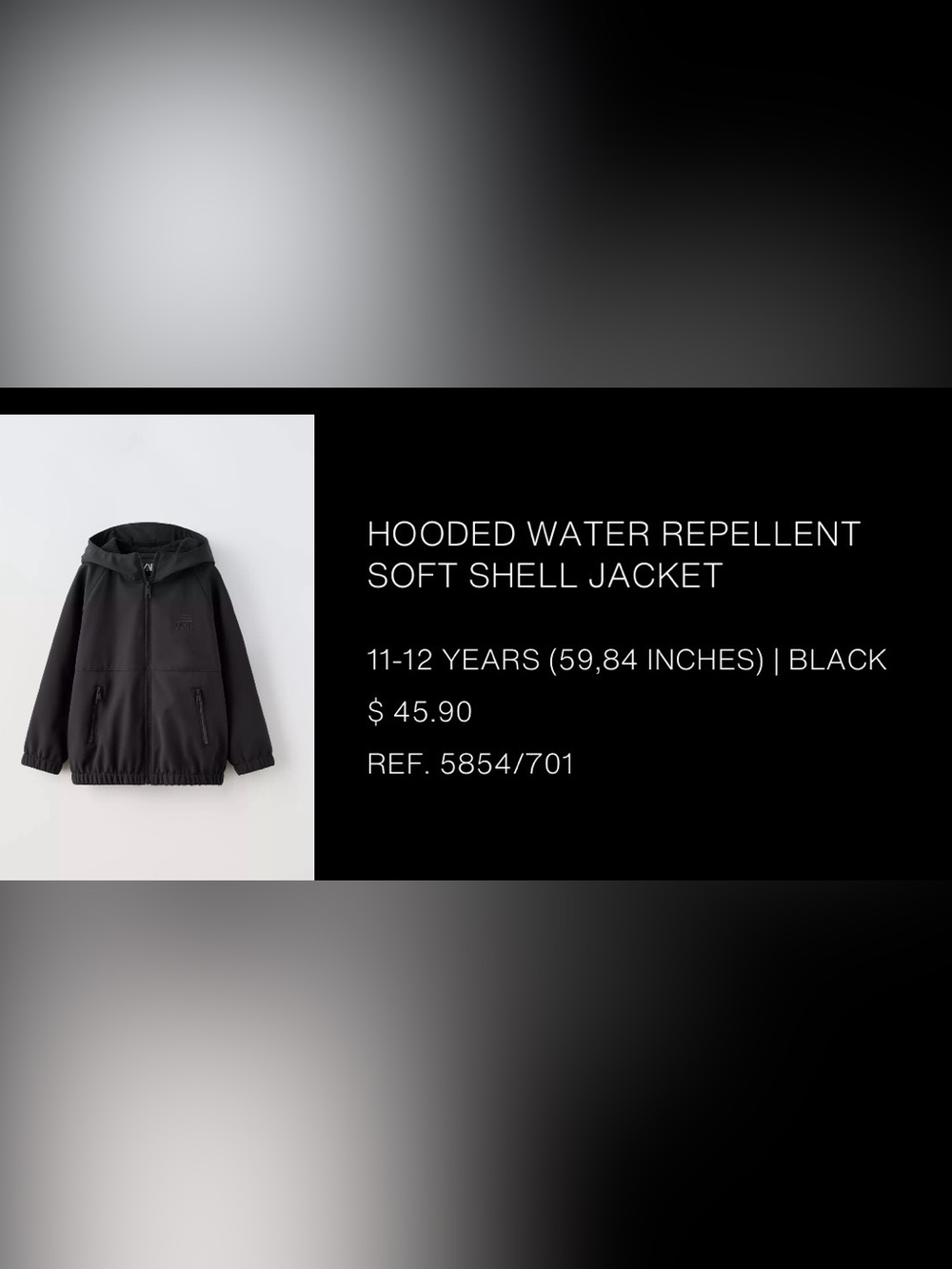 Zara Boys Water Repellent Soft Shell Jacket - Picture 7 of 7
